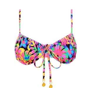 Colorful Floral Bikini Top